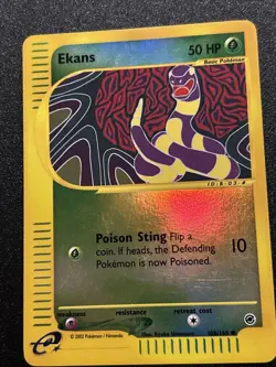 Ekans 108/165 Expedition Base Set Reverse Holo Rare Vintage Pokemon Card - NM - Image 2