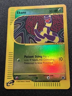 Ekans 108/165 Expedition Base Set Reverse Holo Rare Vintage Pokemon Card - NM - Image 5