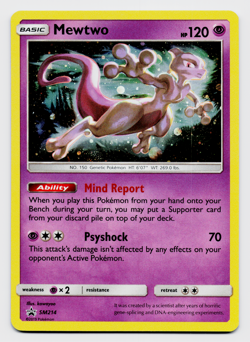 Mewtwo SM214 Pokemon TCG Sun & Moon: Black Star Promo NM - Image 1
