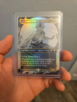 Avatar Aang Master of Elements FOIL BORDERLESS #308 - Avatar NM MTG TLA - Image 1