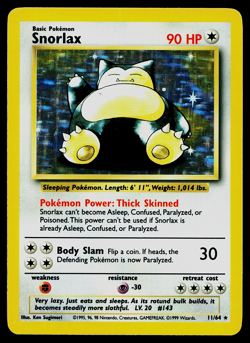 Pokemon Card Snorlax 11/64 Jungle NO SYMBOL Misprint Error - Image 1