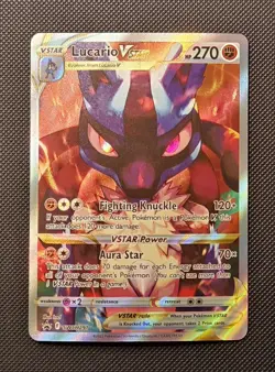Pokemon TCG Lucario VSTAR SWSH291 Crown Zenith Promo Card Near Mint Condition - Image 1