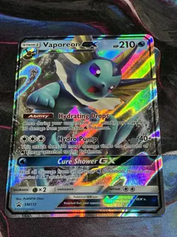 Vaporeon GX SM172 Sm Holo Pokemon Card - Image 1