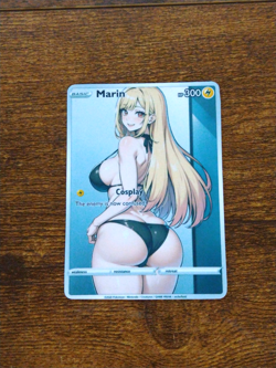 Beautiful Waifu Card - Marin Beach - Goddess ACG Custom DIY Fan Art Card - Image 1