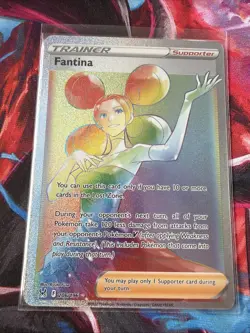 Pokemon Fantina (Secret) SWSH11: Lost Origin 206/196 Near Mint NM Card - Image 1