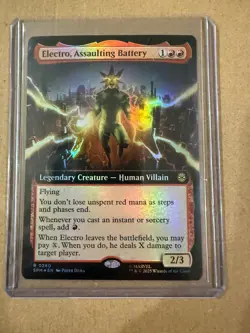 Electro, Assaulting Battery 0260 (Extended Art) Marvel's Spider-Man Foil - Image 3