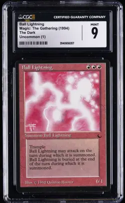 1994 MTG THE DARK UNCOMMON (1) #6/1 BALL LIGHTNING CGC 9 - Image 1