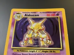 Pokemon OG Base Set Alakazam Holo 1/102 Mark on edge, no holo scratches - Image 5