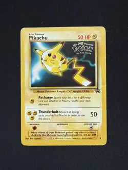 Pikachu - #4 Black Star Promo - WOTC Unlimited - Pokemon TCG - 1999 - DMG - Image 1