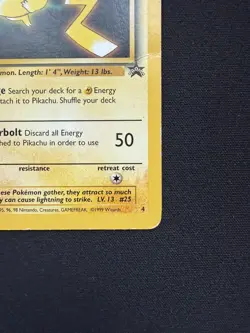 Pikachu - #4 Black Star Promo - WOTC Unlimited - Pokemon TCG - 1999 - DMG - Image 4