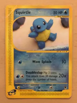 Pokemon Squirtle TCG Expedition Base Set Card 131/165 Regular Common - Image 1