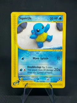 Squirtle 131/165 2002 Expedition Pokemon Card TCG Yuka Morii Non Holo - HP - Image 1