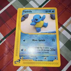 Pokemon Squirtle TCG Expedition Base Set Card 131/165 Regular Common - Image 2