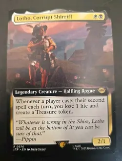 Lotho, Corrupt Shirriff (ExtendedArt) Universes Beyond: Lord of the Rings MTG NM - Image 1