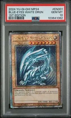 YUGIOH PSA 10 Blue-Eyes White Dragon MP24-EN001 QCR 1st Edition *1126 SDK ART - Image 1