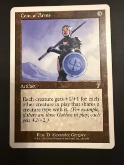 Coat of Arms - 7th Edition (Set#: 290/350) -Rare - Artifact - MTG - LP - Image 2