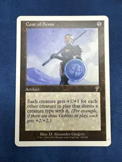 Coat of Arms - 7th Edition (Set#: 290/350) -Rare - Artifact - MTG - LP - Image 1