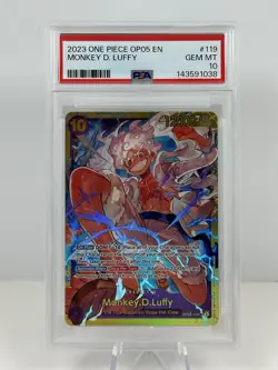 One Piece Monkey D Luffy PSA 10 OP05-119 SEC Awakening Of The New Era - Image 1
