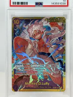 One Piece Monkey D Luffy PSA 10 OP05-119 SEC Awakening Of The New Era - Image 2