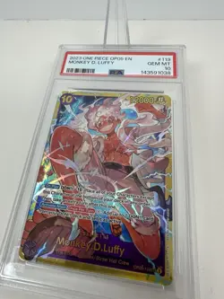 One Piece Monkey D Luffy PSA 10 OP05-119 SEC Awakening Of The New Era - Image 3