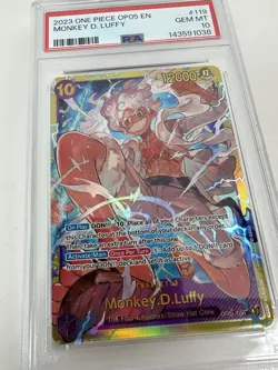 One Piece Monkey D Luffy PSA 10 OP05-119 SEC Awakening Of The New Era - Image 4