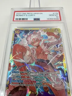 One Piece Monkey D Luffy PSA 10 OP05-119 SEC Awakening Of The New Era - Image 5