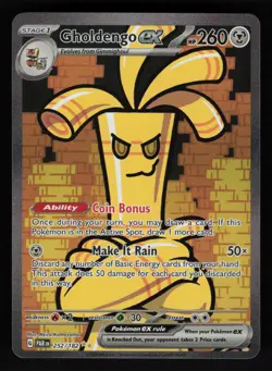 Gholdengo ex 252/182 SV04: Paradox Rift SIR Pokemon TCG Card NM - Image 1