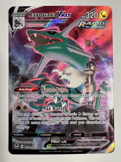 Pokemon TCG Rayquaza VMAX TG20/TG30 Trainer Gallery Ultra Rare Silver Tempest - Image 1