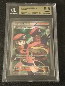 2016 POKEMON RANGER XY Full Art 113/114 Steam Siege BGS 9.5 GEM MINT 💎 - Image 1