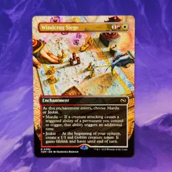 BORDERLESS Windcrag Siege 0392 TDM MTG Tarkir Dragonstorm Dragon Extended Art - Image 1