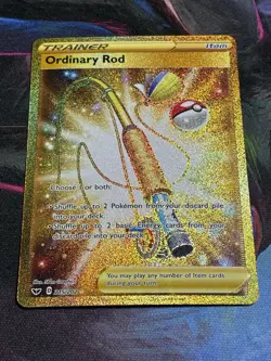 Ordinary Rod (Secret) 215/202 Swsh01: Sword & Shield Holo Pokemon Card - Image 1