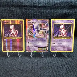 Pokemon 2016 XY Evolutions Mewtwo EX Lot Holo & Non-Holo Cards - 3 Cards - Image 1