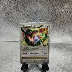 Rayquaza C LV.X DP47 Diamond & Pearl Black Star Promo Holo Pokemon Card DMG - Image 1