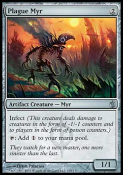 Plague Myr -Foil Light Play MTG Mirrodin Besieged - Image 1