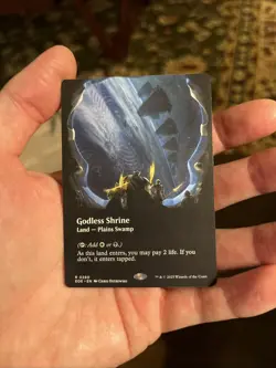 Godless Shrine MINT Borderless 280 Edge of Eternities EOE MTG Rare Land Unplayed - Image 1