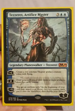 🔥 MTG- Tezzeret, Artifice Master -Core Set 2019 Planeswalker Mythic #079 M/NM🔥 - Image 1