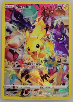 Pikachu (Secret) 160/159 Pokemon Crown Zenith Holo NM (6 of 7) - Image 1