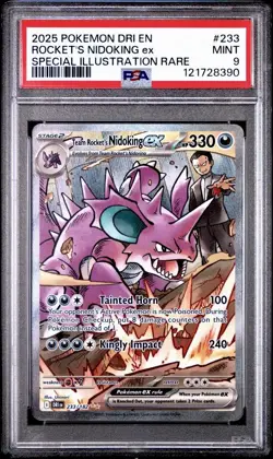 Team Rocket’s Nidoking EX #233 - Pokemon Destined Rivals 2025 SIR - PSA 9 - Image 1