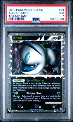 2010 POKEMON TRIUMPHANT ABSOL PRIME #91 ULTRA RARE PSA 7 NM #118739118 - Image 1