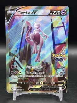 Pokemon Go Mewtwo V 72/78 Alternative Art Alt Holo English NM - Image 1