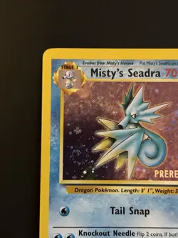 Pokemon TCG Misty's Seadra Prerelease Holo Promo 9/132 Gym Heroes NM SWIRL - Image 5