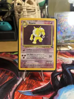 Pokemon Hypno 8/62 Fossil Holo Rare Stage 1 90HP English Dark Mind - Image 2