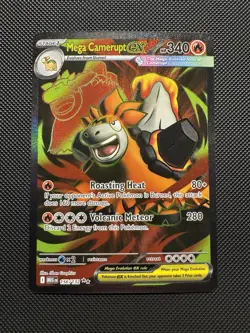 Pokemon TCG Mega Camerupt ex 156/132 ME01: Mega Evolution Ultra Rare Near Mint - Image 1