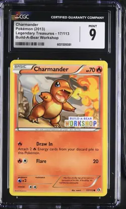 CGC 9 MINT Build A Bear Workshop Charmander 17/113 Graded Pokemon Promo Card - Image 1