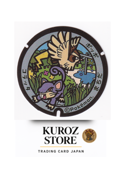 Pidgey Rattata Pokemon Manhole Cover Sticker Japan Exclusive Sewer Design - Image 1