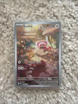 Pokemon TCG Stufful 154/132 Illustration Rare Me01: Mega Evolution Holo - NM - Image 1