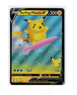 2021 Pokemon Celebrations Surfing Pikachu V 008/025 - Image 1