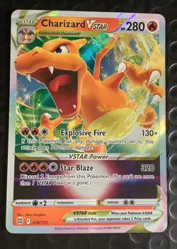 Pokemon Charizard VSTAR Brilliant Stars 18/172 Near Mint NM Condition - Image 1