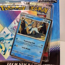 Pokemon TCG Scarlet Violet Prismatic Evolutions Glaceon Tech Sticker Collection - Image 2