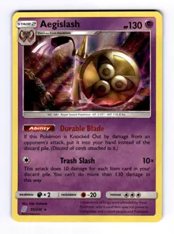 Aegislash SM - Unified Minds #95 (2019) Holo NM Pokemon - Image 1
